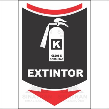Extintor - K - Óleos e gorduras